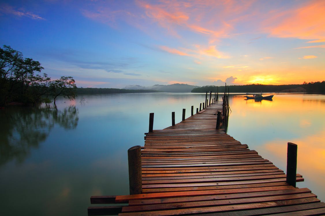 water, forward, faith, dock, sunset