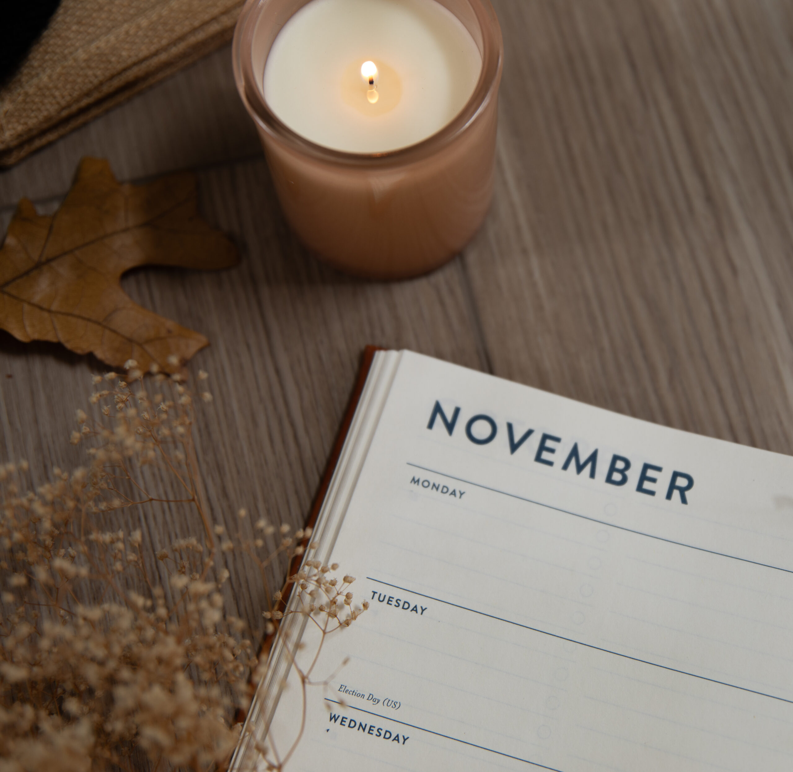 Fall Image, Candle, Planner, Leaf, Flower